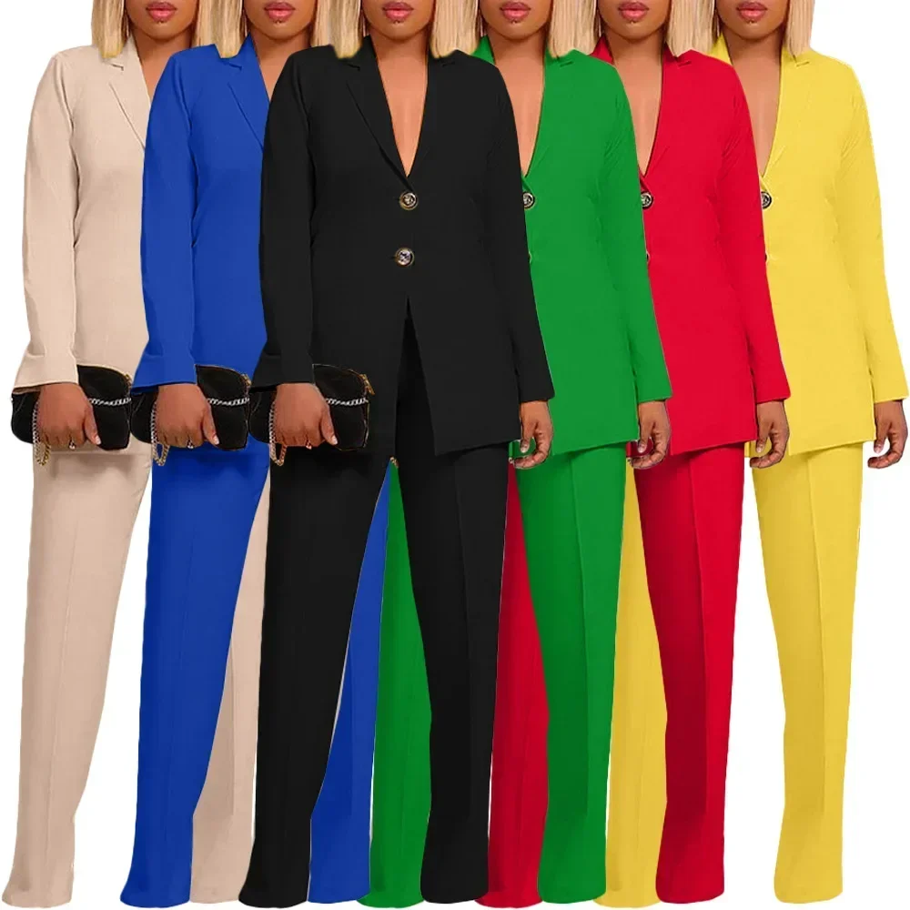 Dashiki أفريقيا الملابس الملابس الأفريقية للنساء 2 قطعة الخريف أنيقة الأفريقية طويلة الأكمام الخامس الرقبة أعلى بانت طويل مطابقة مجموعات