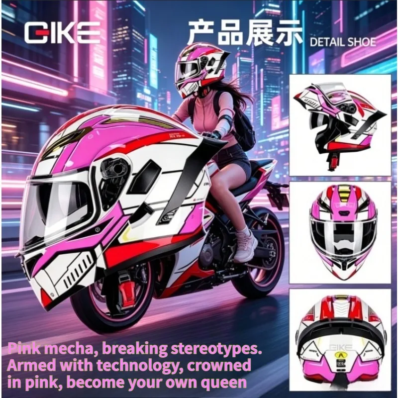 

Qike Motocross Full Helmet Men Women All Season Motorcycle Riding Safety Helmet Winter Windproof