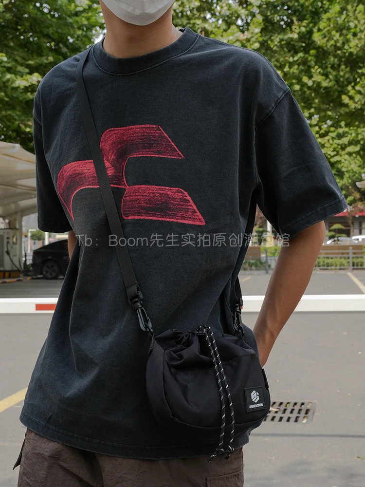 Crossbody bag male leisure sports mobile phone bag student mini bucket bag shoulder bag female