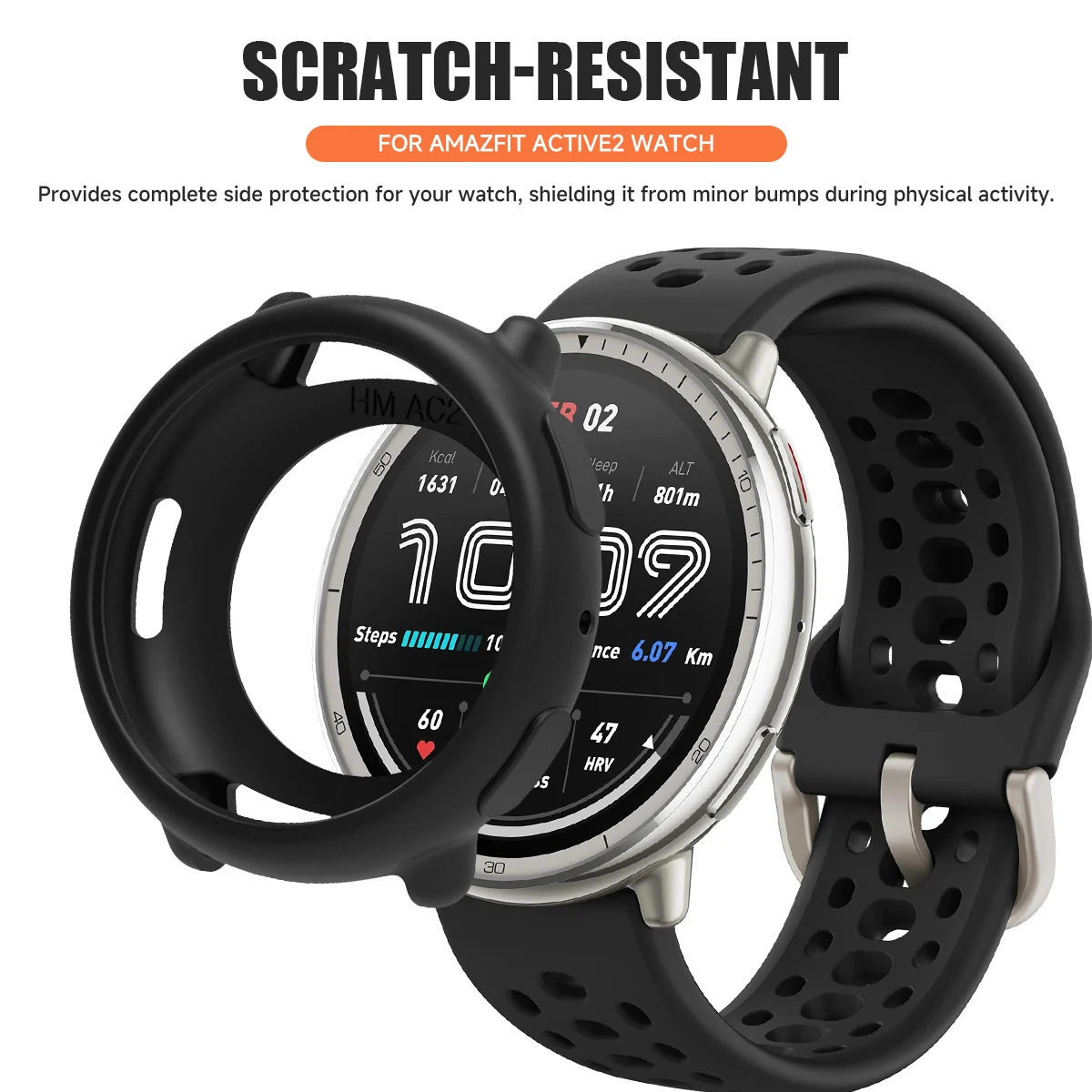 Soft Silicone Case For Huami Watch Amazfit Active 2 Cover Hollow Protective Case Super Light For Amazfit Active 2 frame bumper