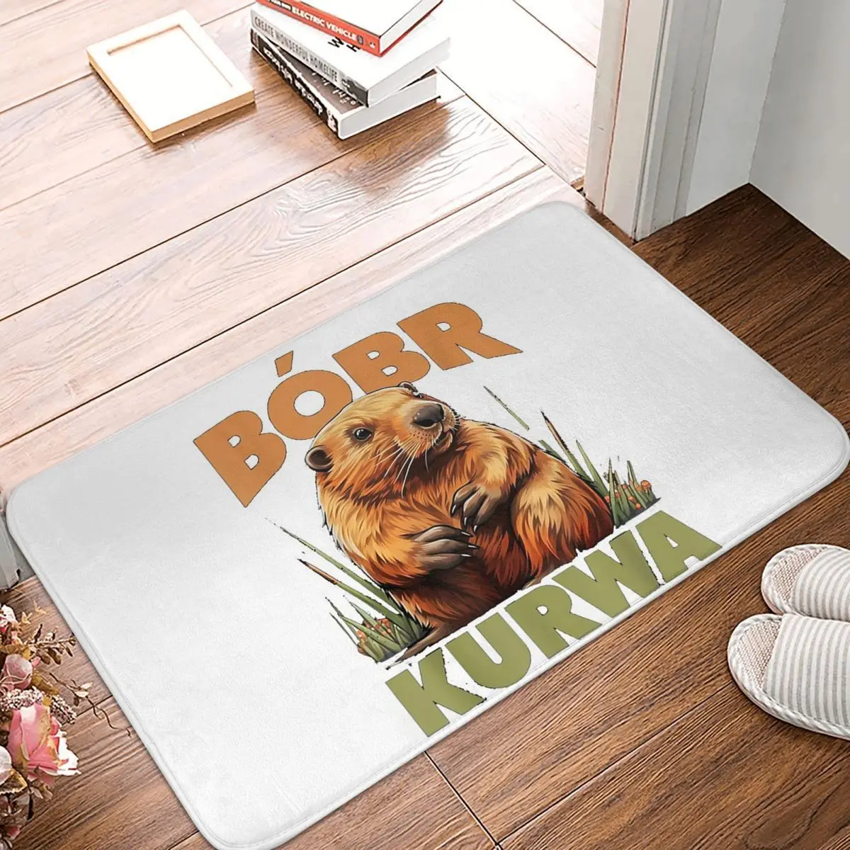 Bober Bbr Beaver (8) Non-slip Doormat Floor Mat Sand Scraping Carpet Rug for Kitchen Entrance Home Bedroom Footpad Mats