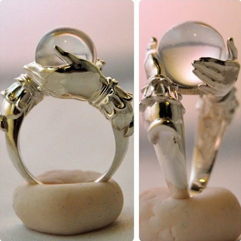 New Supply of Electroplated and Inlaid Beaded Creative Rings, Popular Engagement Accessories