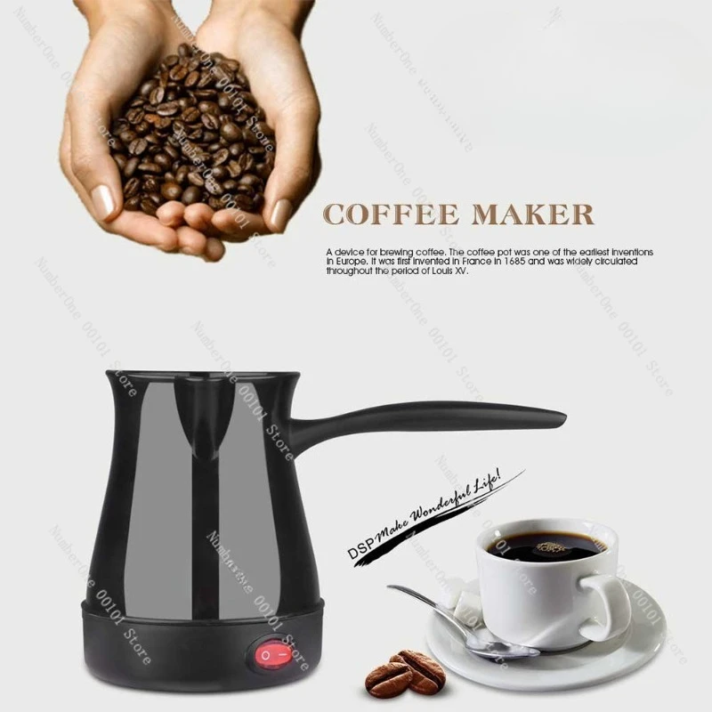 Electric Plastic Milk Frother & Coffee Pot, Electric Turkish Coffee Maker, Hot Milk Warmer