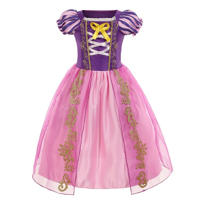 Disfraces de Frozen para niñas, vestido de princesa Rapunzel, Blancanieves, sirena, Bella, Cenicienta, ropa de fiesta de Halloween