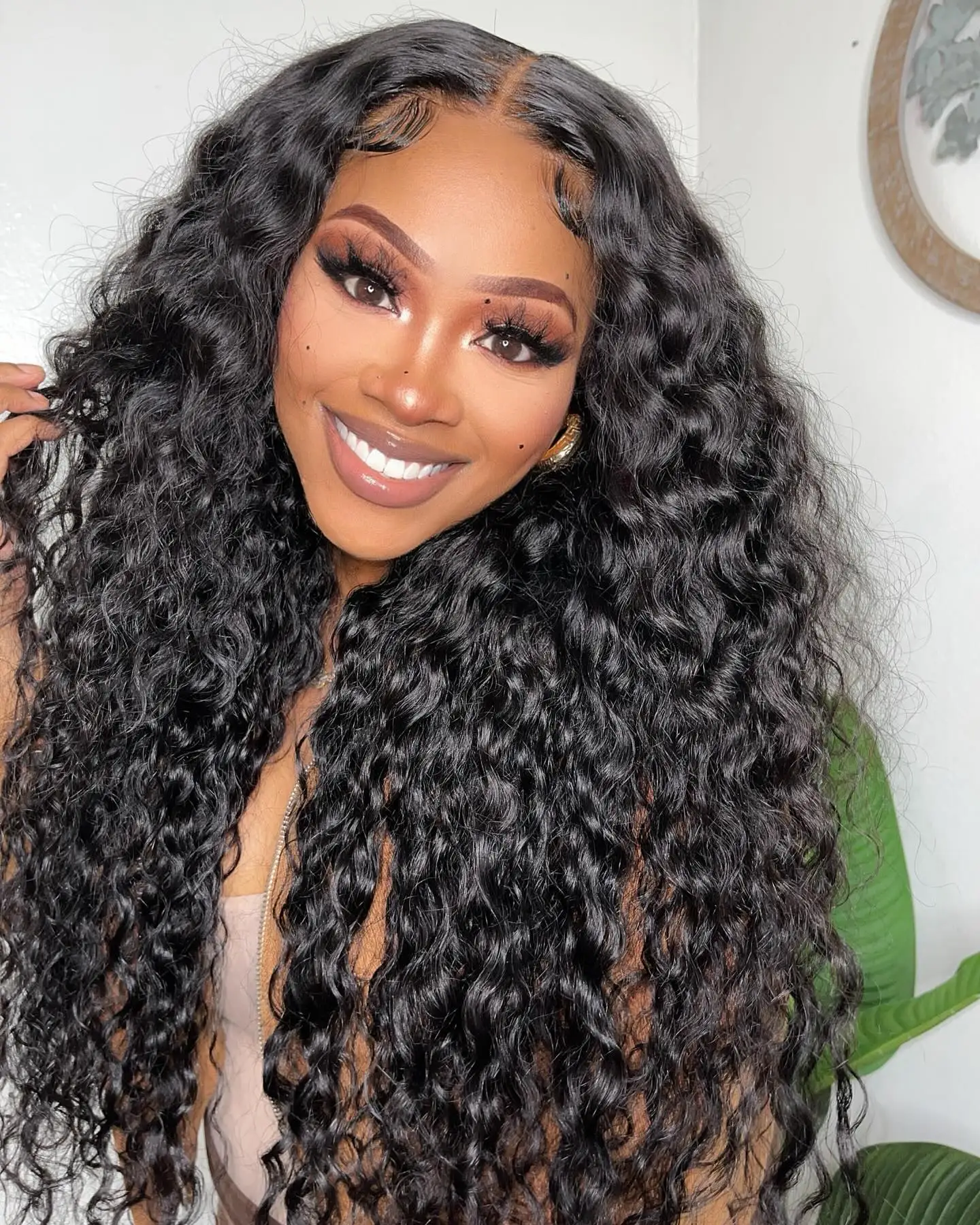 Deep Wave ≥98% Human Hair Wigs 13x6 13x4 Hd Curly Lace Front 360 Transparent Lace Frontal Wigs For Women Brazilian 30 40 Inch Pre Plucked Lace Wigs 200% Real Density Lace Local Warehouse In The Us Ships Within Water Wave Wet And Wavy Human Hair Wigs