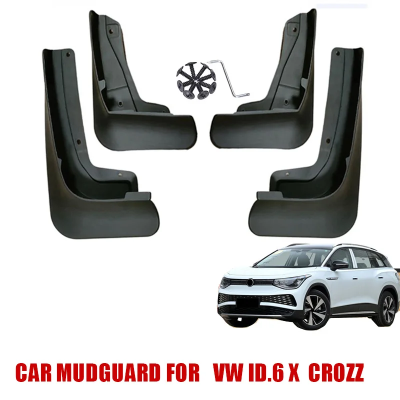 Car Mudguard For Volkswagen VW ID.6 X ID6 CROZZ 2021 2022- Mudguards Splash Guards Fender Mudflaps 4Pcs Accessories