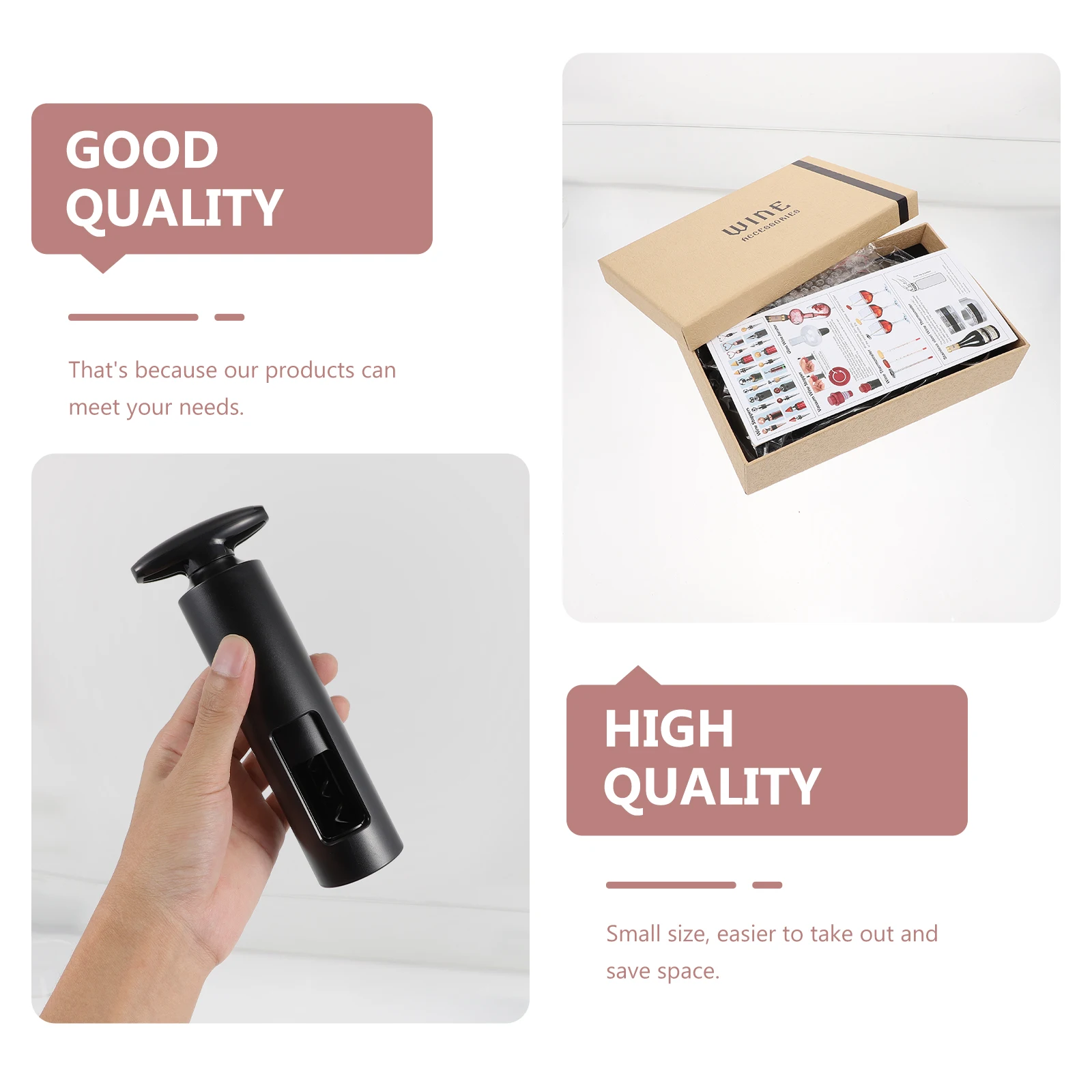 

6pcs Wine Accessories Aluminum Alloy ABS Material Wine Opener Pourer Stopper Tools Kit Travel Banquet Supplies