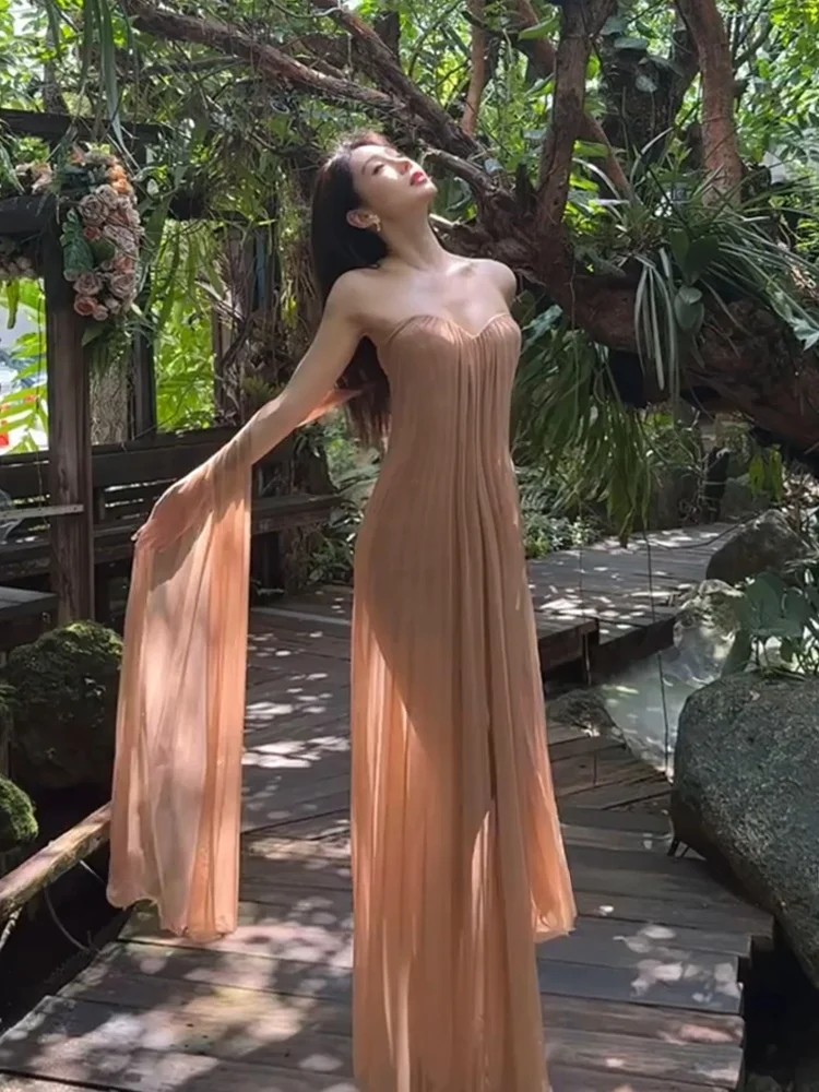 

XZY Ele Bal Long Dr для женщин больших размеров, летний топ Vaion Sle Me, повседневный свободный крой из полиэфирного волокна Dr