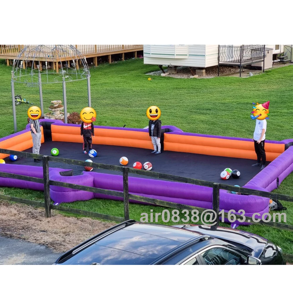 Commercial Inflatable Snooker Soccer Pool Inflatable Snookball Table Giant Outdoor Human Billiards For Events Carnival Games