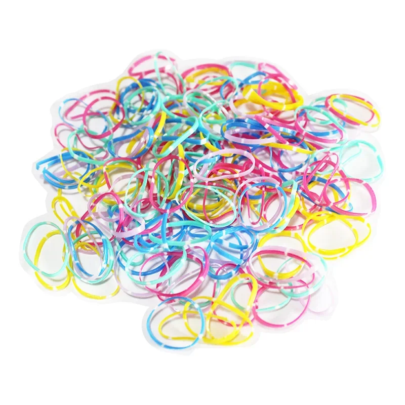 カラフルな使い捨てヘアバンドシュシュ子供女の子弾性ゴム