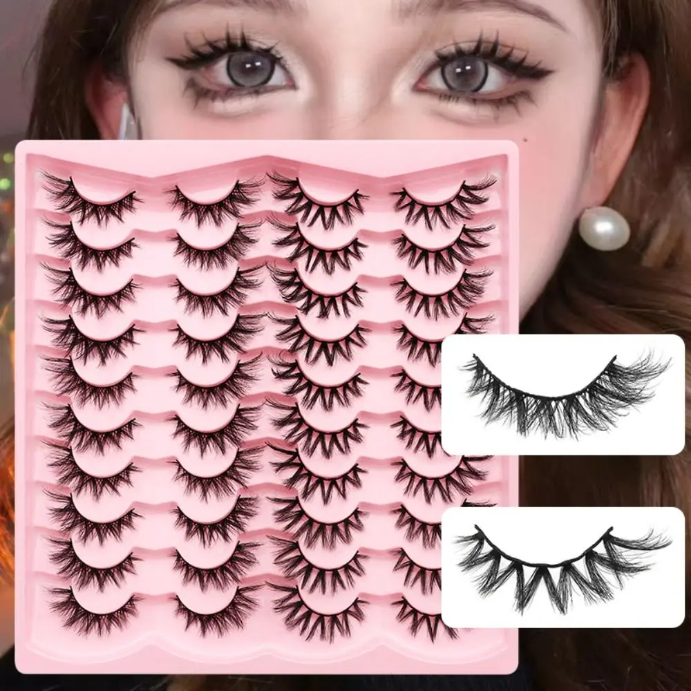 20 คู่ร้อนหนายาว 3D Mink ขนตาธรรมชาติ Handmade ขนตาปลอม Volume Eye Lashes เครื่องมือแต่งหน้า