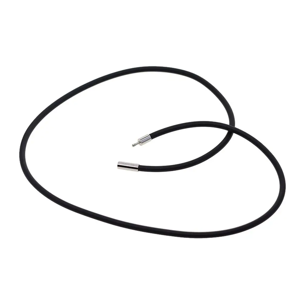 

Luxury Black Silica Gel Necklace for Women Elegant Buckle Closure Gift Jewelry for Christmas and Birthday