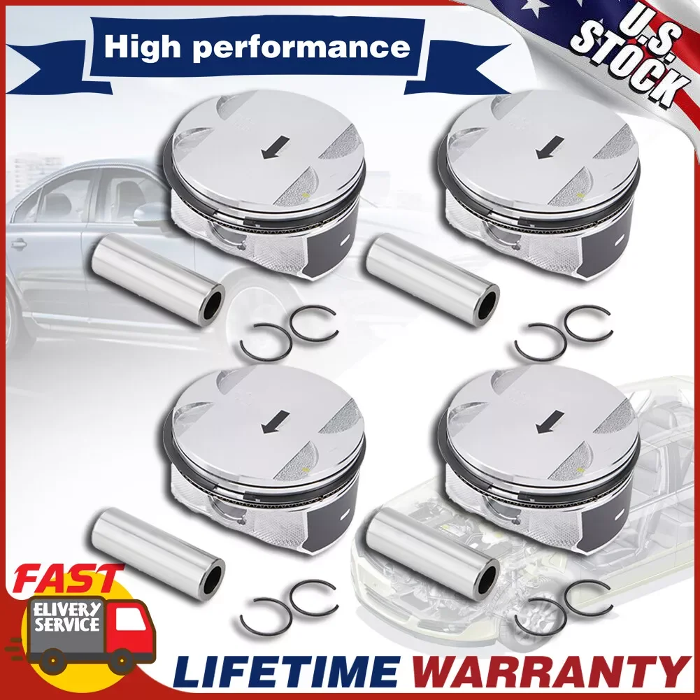 

Carbole 4X Pistons & Rings Fit 2010-2017 Chevy Equinox GMC Terrain Buick 2.4L 12578324