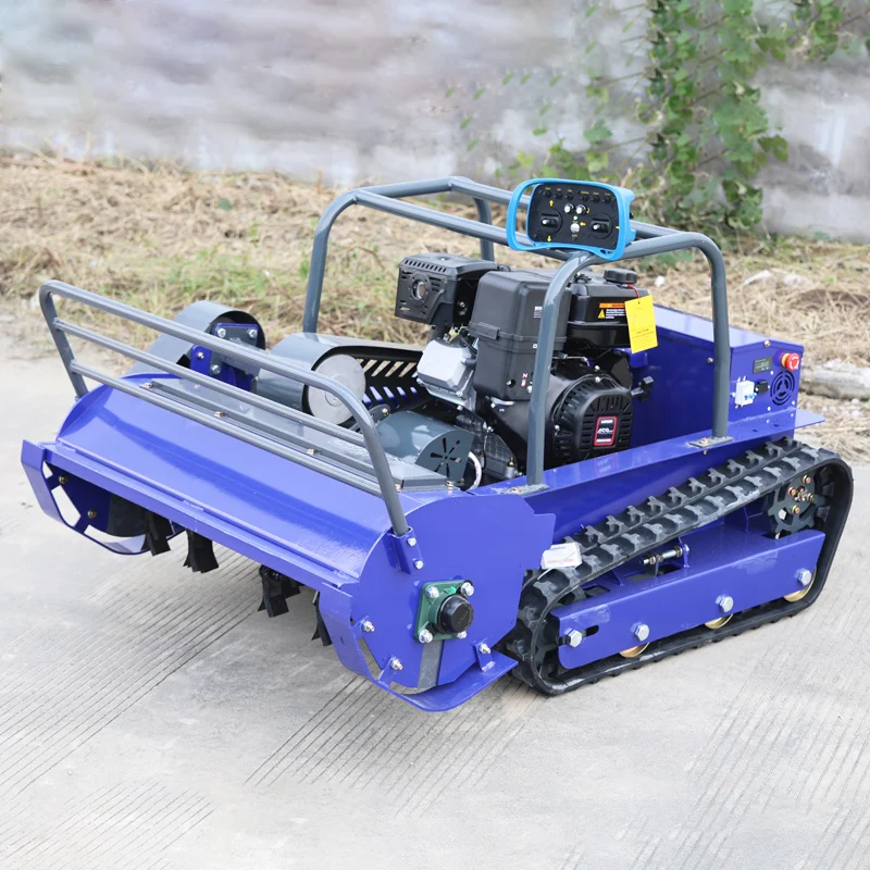Customized Rubber Tracks Agriculture Flail Lawn Mower - CE EPA Approved All Terrain Remote Control Robot Grass Cutting Machine