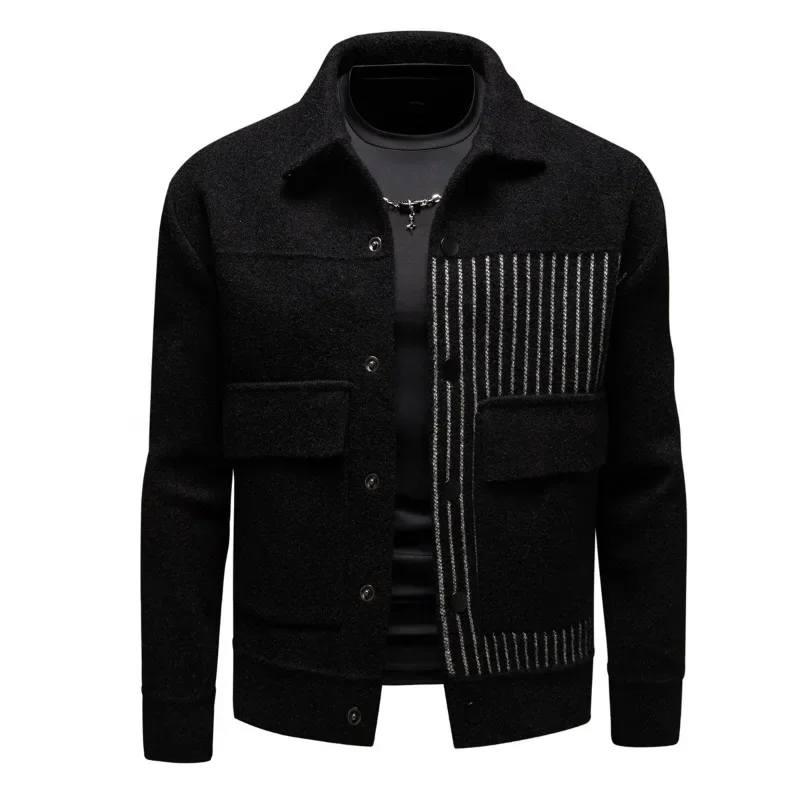 Autumn and Winter New Jacket Fashion Collar High Street Casual Men\'s Jackets Coats Men Jacket