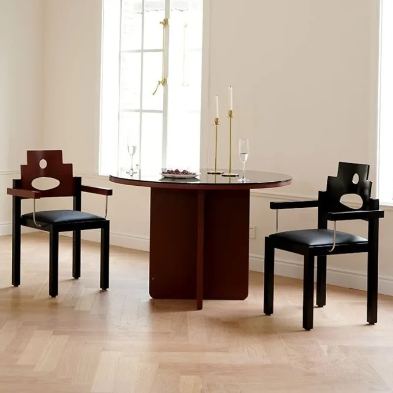French Chinese style retro home backrest dining  solid wood Fulu  guest room