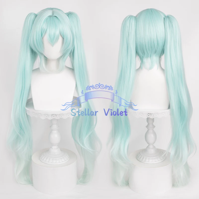 vocaloid-2024-ミクウィッグ-レーシングミク-コスプレウィッグ-コスプレ衣装-110cm-ライトブルー-グラデーション-ロング-ダブルポニーテール-合成ウィッグ