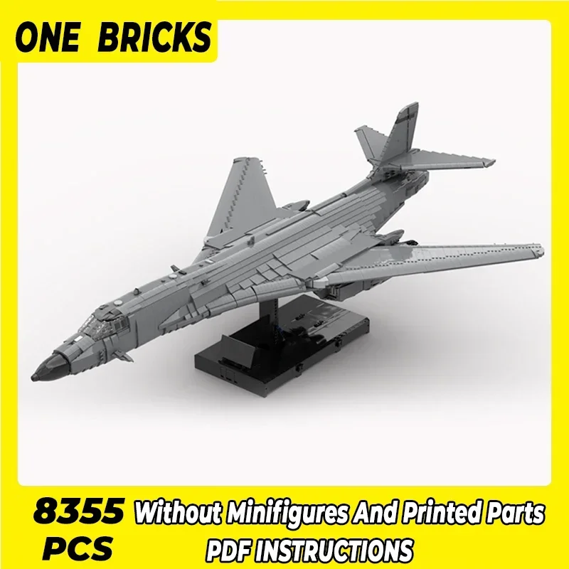 Moc Building Bricks Military Aircraft Model Rockwell B-1 Lancer Fighter Technology Blocks Gifts Christmas Toys DIY Sets Assembly