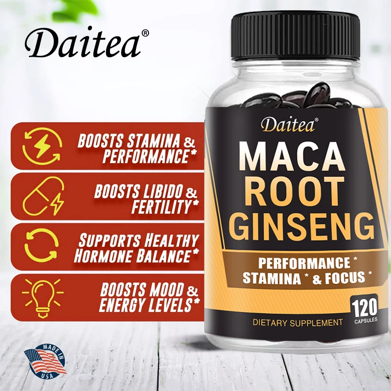 Maca Root Ginseng - يحتوي على جذور الماكا الصفراء والأحمر والأسود لدعم الأداء الرياضي والقدرة على التحمل والتركيز #3