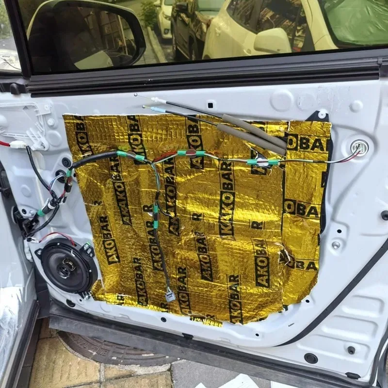 Self-adhesive Car Door Noise Reduction Thickening Soundproof Pad Soundproofing Materials Auto Soundproofing Board 25X40cm