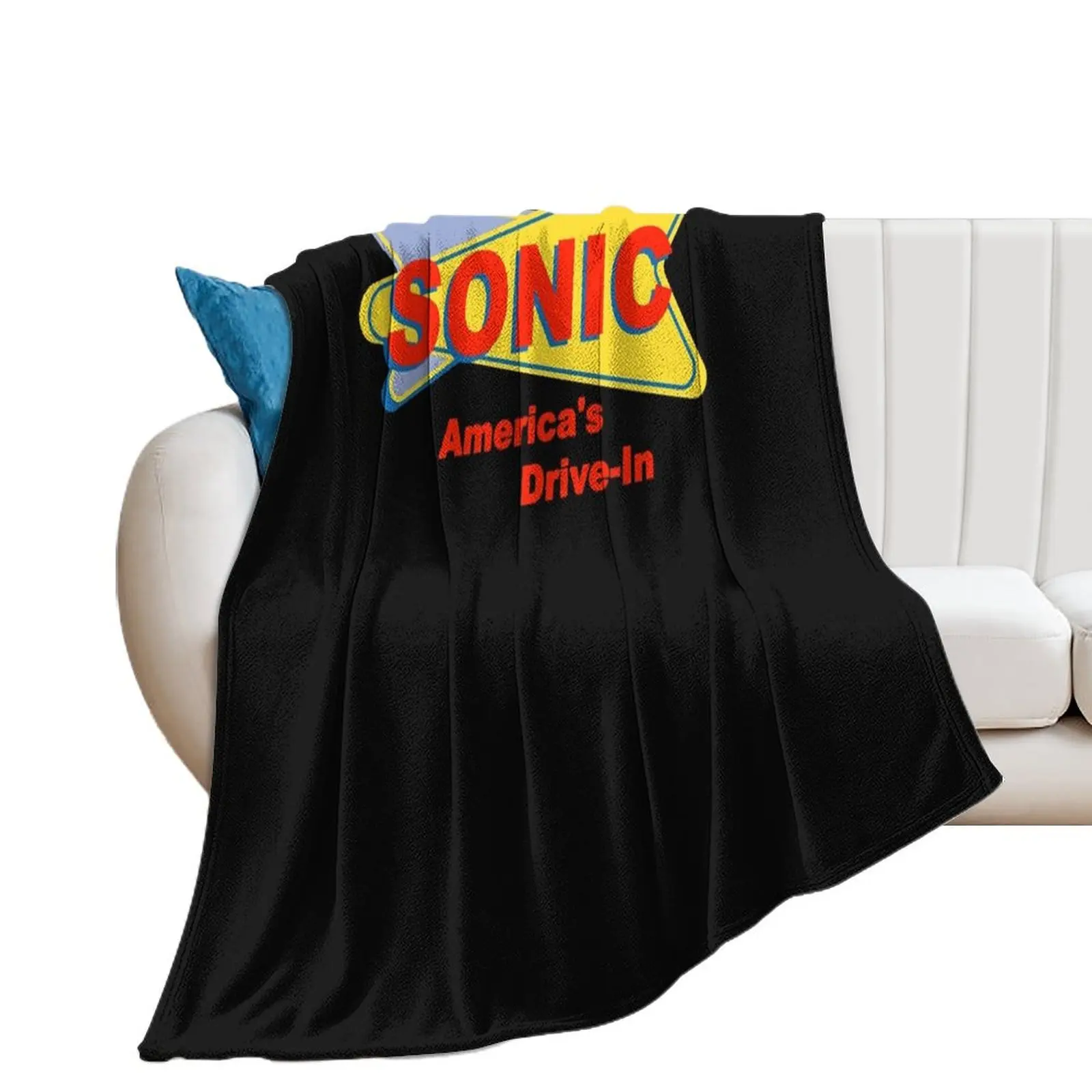 Sonic America&x27;s drive-in Fast Food Logo Red Essential T-Shirt Throw Blanket Comforter Hairys Blankets