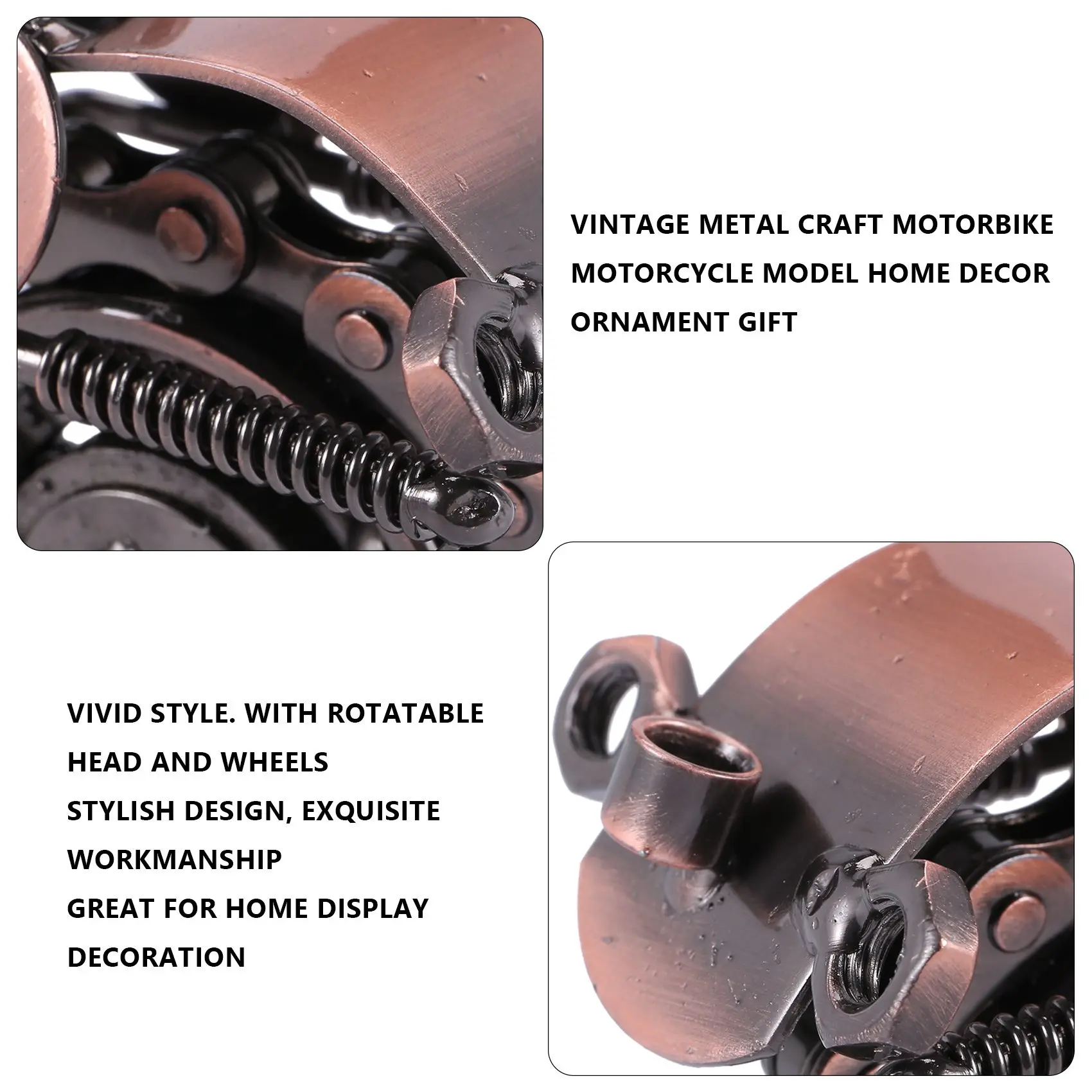 งานฝีมือโลหะสไตล์วินเทจโมเดลมอเตอร์ไซค์ของขวัญประดับการตกแต่งบ้าน