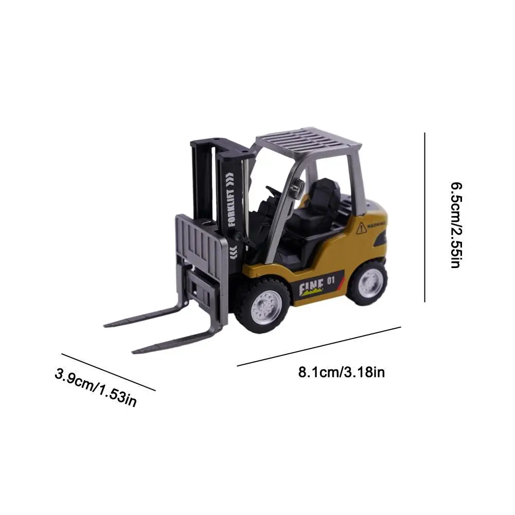 1:64ミニデスクトップ合金フォークリフトリモコン玩具車2.4GHzリモコン付きBluetoothシミュレーションエンジニアリングモデル