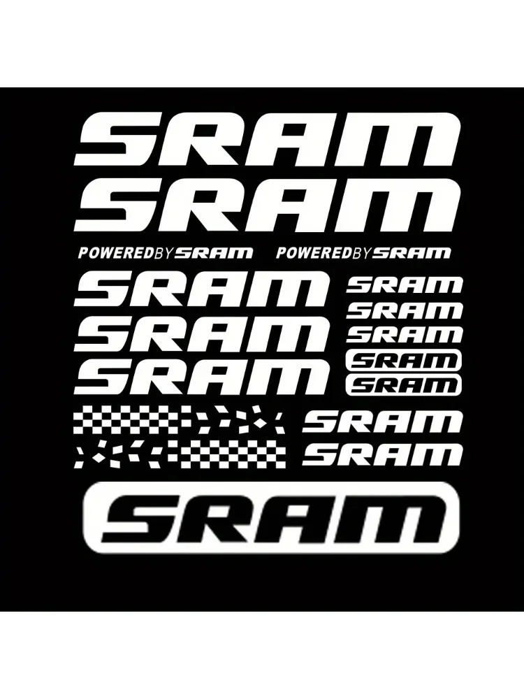 AliExpress NONE SRAM 2D Flat Holographic PVC Vinyl Stickers Decals Waterproof Scratch‑Resistant for Bike Frame Motorcycle Helmet