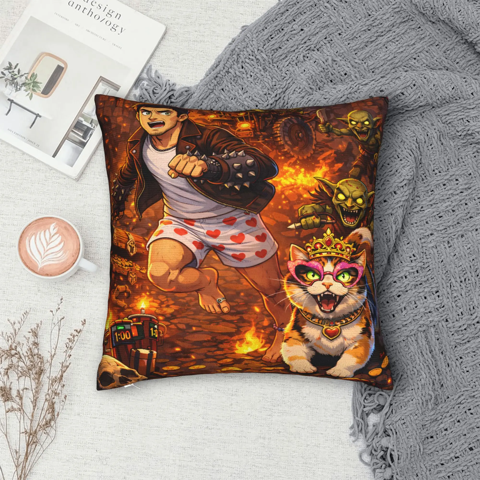 Dungeon Crawler Carls Pillowcases  Funny Pillow Case For Couch Sofa Bedroom Graphic Pillow Cover