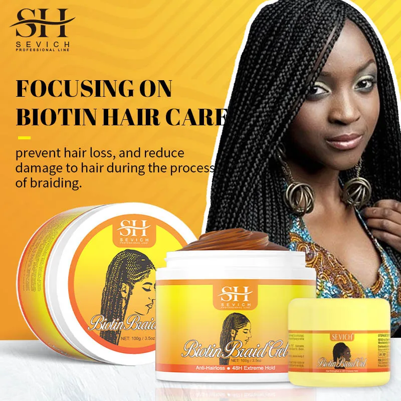 Gel para trenzado de estilo, pomada de sujeción fuerte, Gel para trenzar el cabello rizado africano, crema para dar forma al borde del cabello, aceite para trenzado