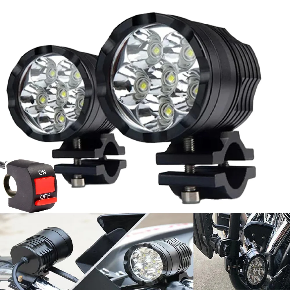

Motorcycle Fog Light Auxiliary Lamp Brighter Light Work Lamp12V 24V Car Driving Fog Light for Jeep ATV SUV Lamp Accessories