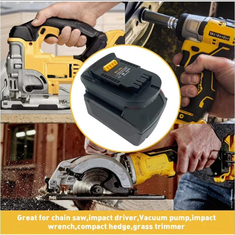 MIL18DL For Milwaukee M&18 18V battery Convert to For Dewalt 18V 20V Battery Adapter Converter Battery Volt Power Supply Tools