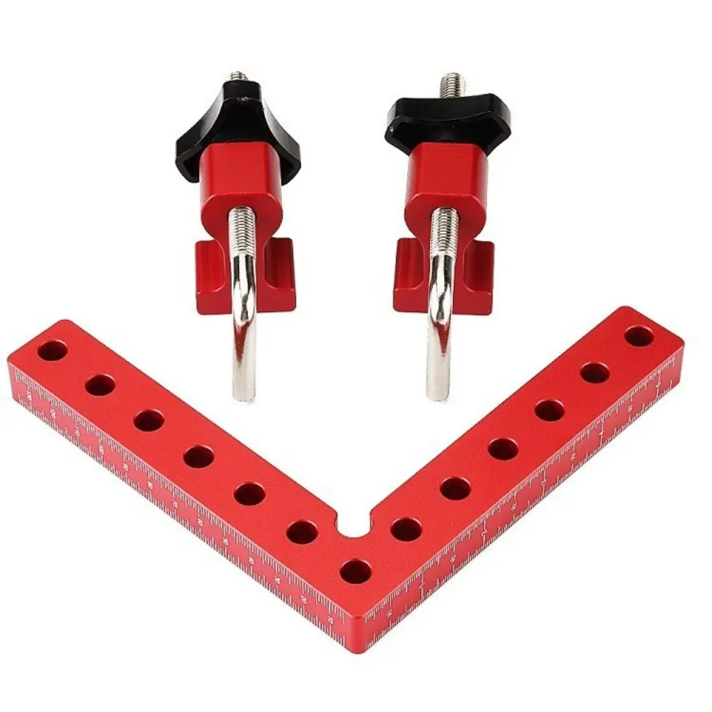 90 gradi a forma di L apparecchio ausiliario Splicing Board pannello di posizionamento Clip fissa righello quadrato da carpentiere strumento per la lavorazione del legno