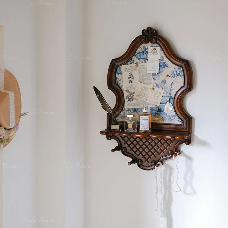 Shelf Storage Wall Hanging Wall Mirror Laminate Hook Study Living Room Display Display Stand