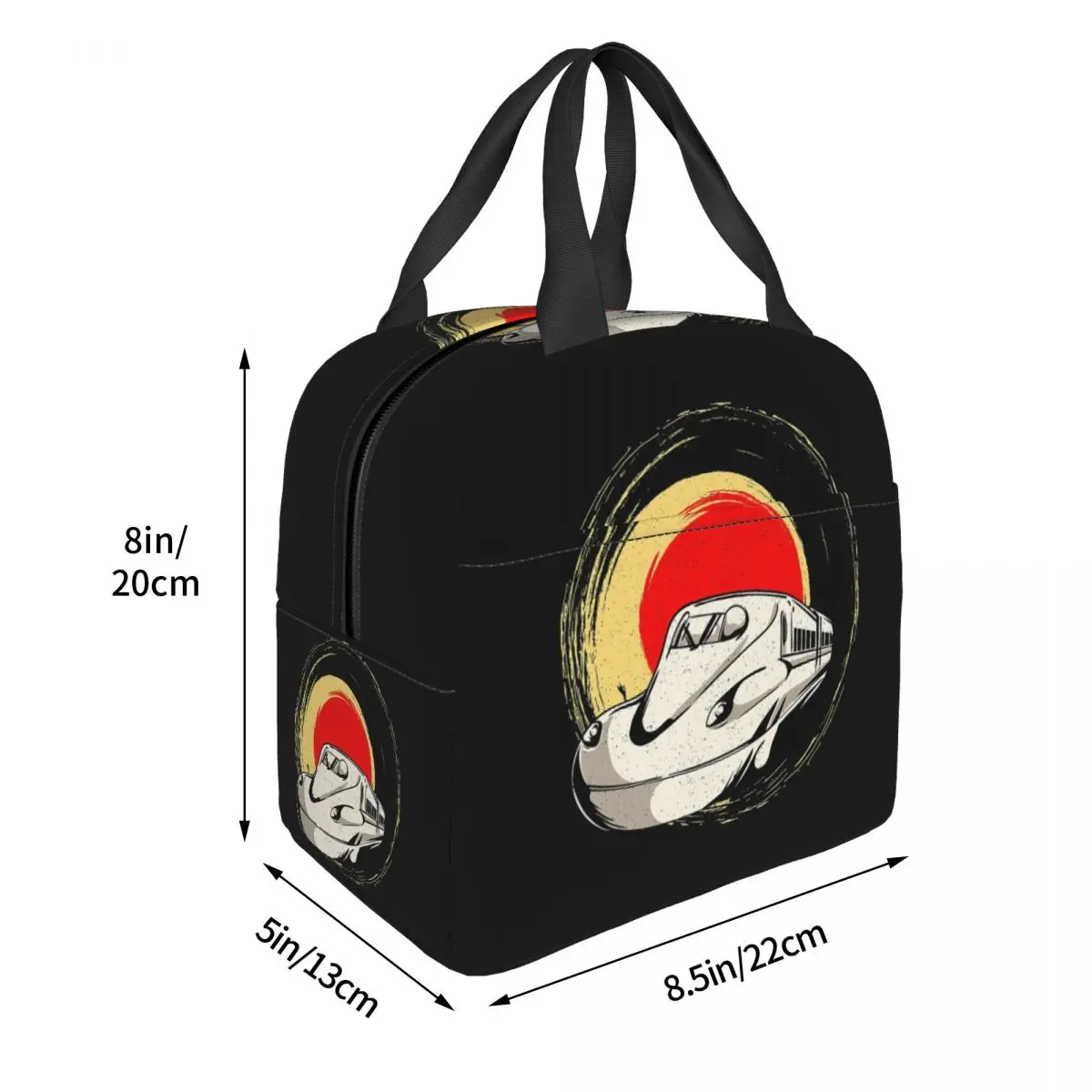 Japanese Shinkansen Bullet Trains Lunch Bags Insulated Bento Box Lunch Tote Leakproof Picnic Bags Thermal Bag for Woman Kids