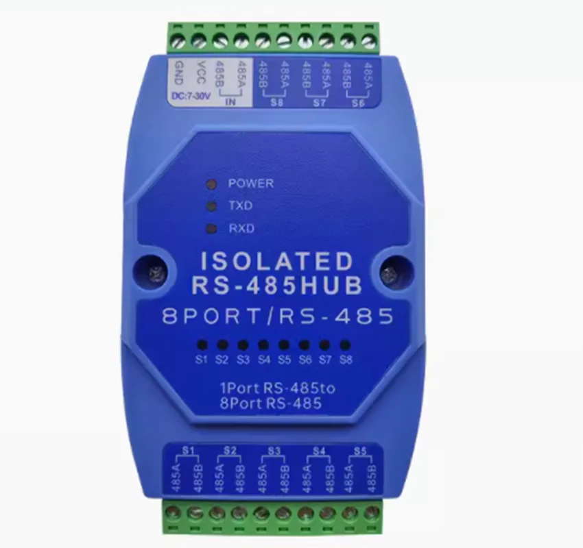 

8-port 485 hub repeater, 8-way RS485 distributor, 1-to-8-way 485hub isolation industrial grade