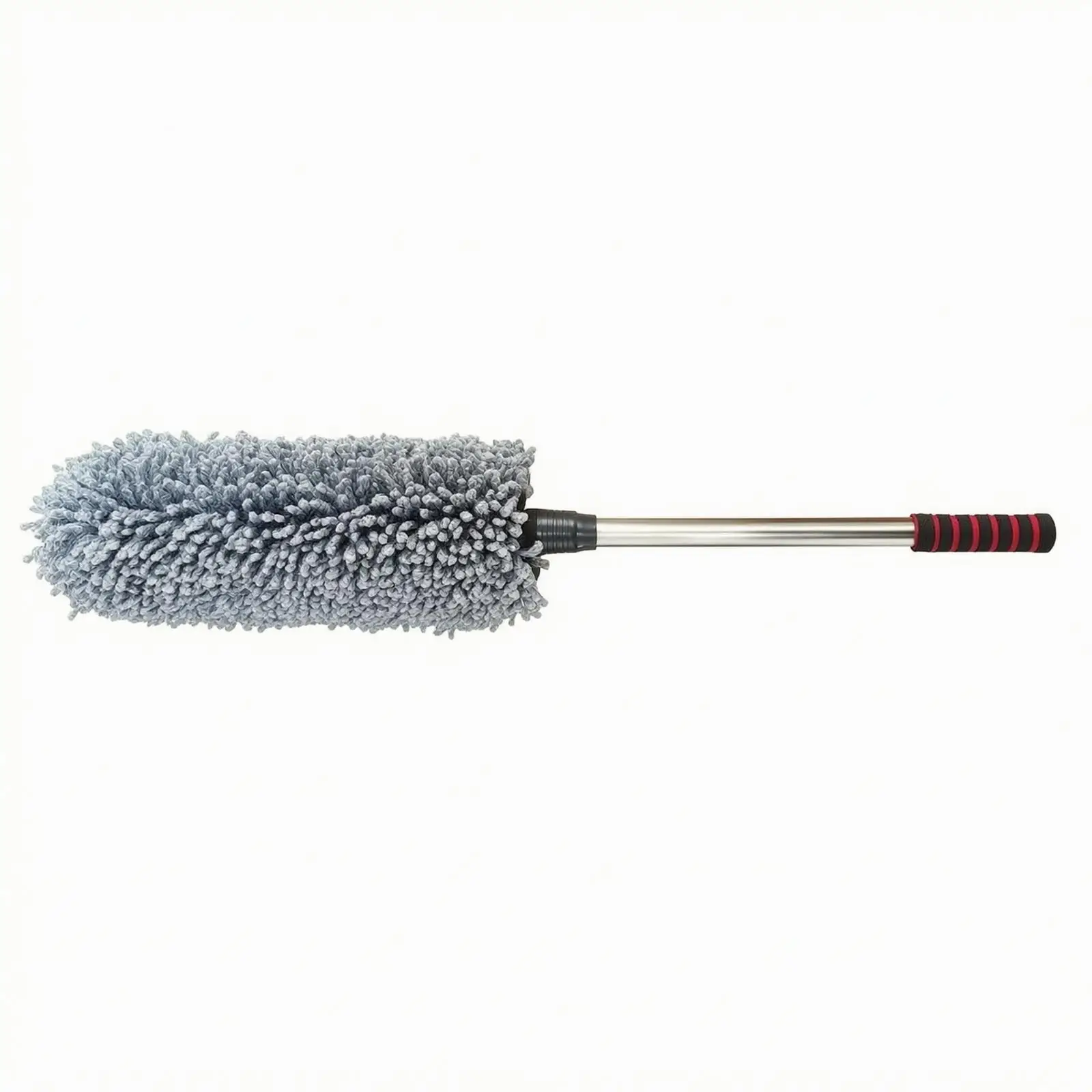 Extendable Telescopic Car Duster for Dust Removal on Vehicle Surfaces with Soft Round Microfiber Cleaning Head