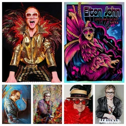 5D DIY Diamond Painting Mosaic Famous Singer Sir Elton John Embroidery Square Round Drill Cross Stitch Rhinestones New Arrivals