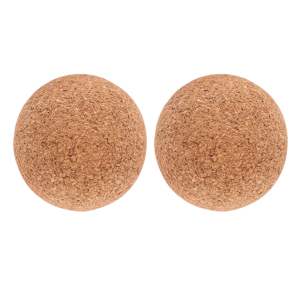 

2 Pcs Cork Ball Football Table Tennis Accessories Indoor Soccer Wooden Small Balls