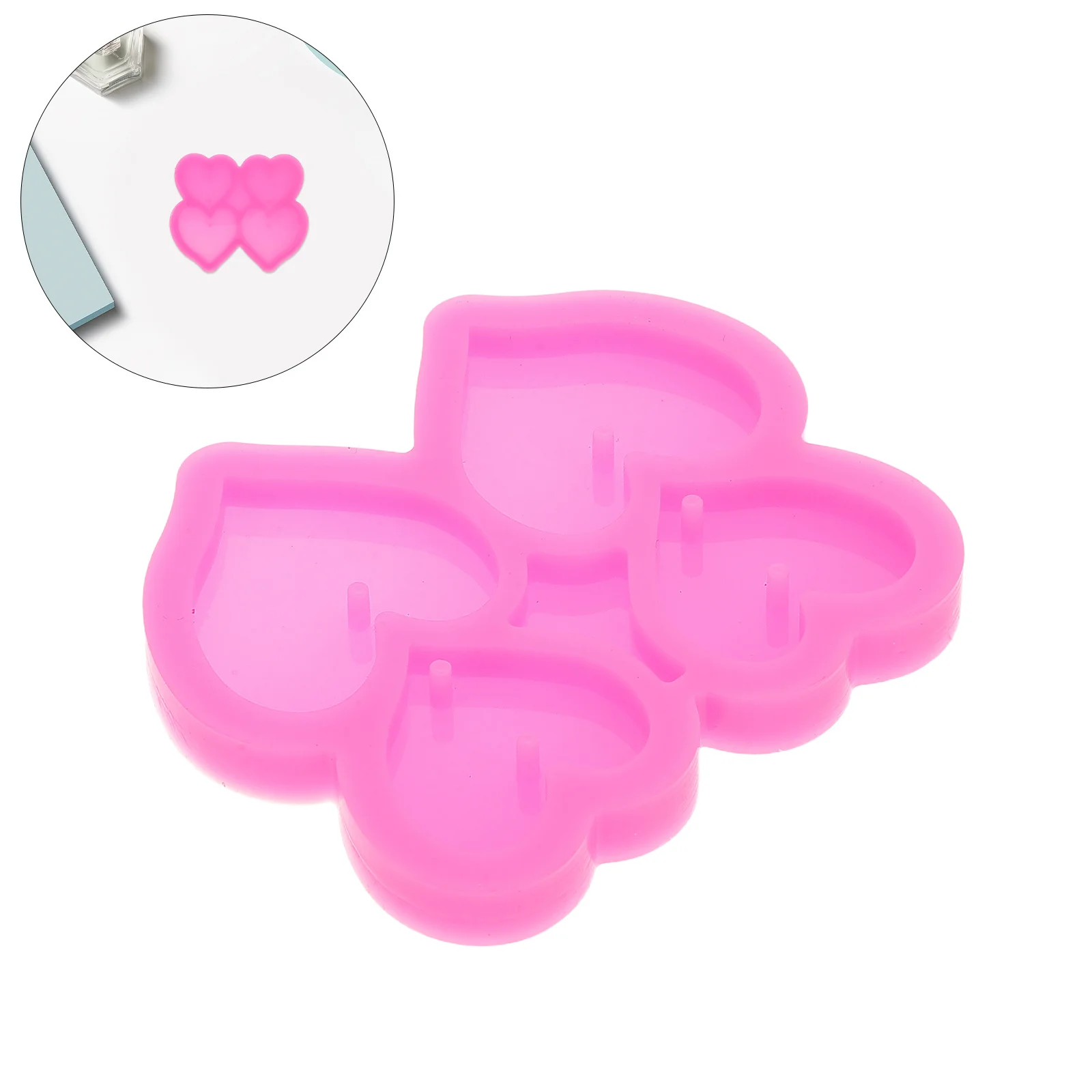 1 Uds. Molde para hacer joyas, forma de corazón de silicona para manualidades, llavero de resina, colgante, molde para abalorios, pendientes del Día de San Valentín