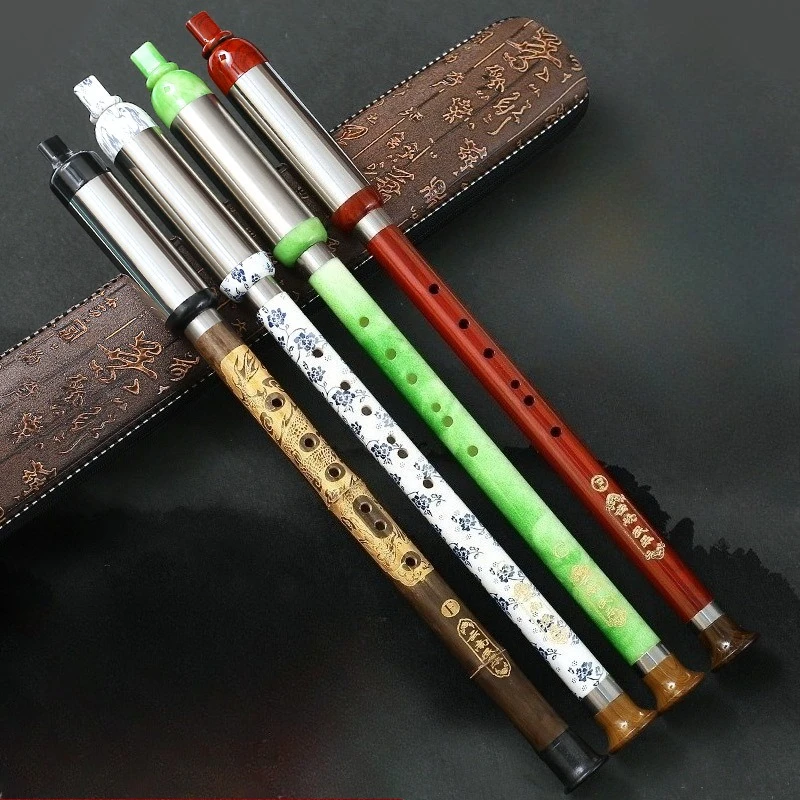 

Professional Bawu G/F Key Vertical Blowing Bawu Adult Beginner Performance Flute Instrument Detachable Ethnic Wind Instruments