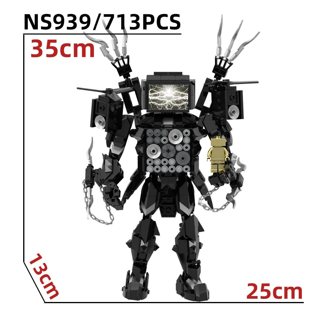 Skibidi Toileted Titan Zeuse Corps VS Monitor G-Man TVman Building Blocks Animation Figures Lighting Model Toys for Ideas Gift