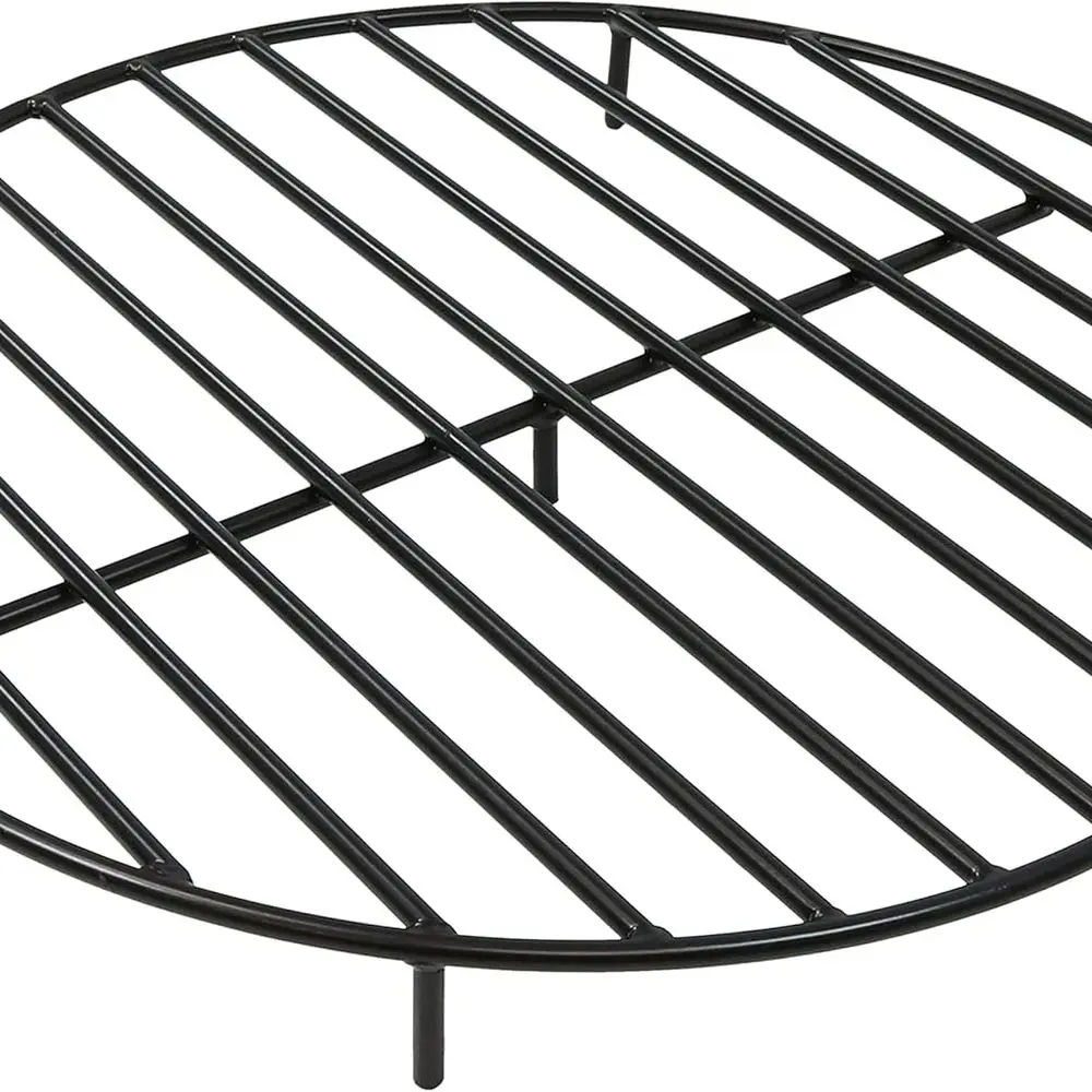 Round Fire Pit Grate - Elevated Wood Grate for Fire Pit - Heavy-Duty Steel Log Grate for Outside - 30-Inch
