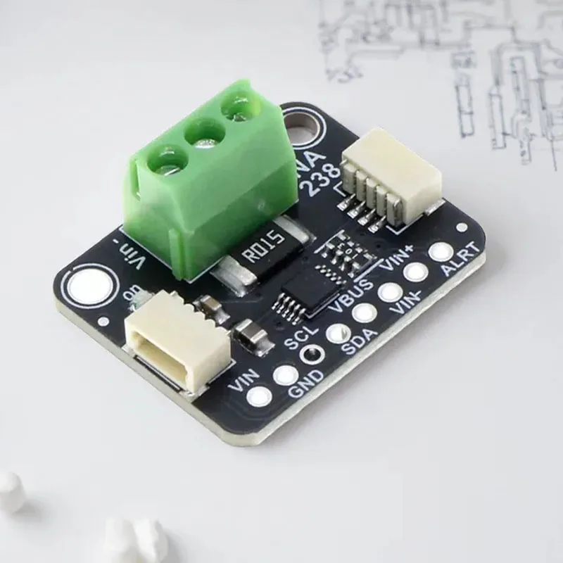 INA238 DC Current, Voltage, and Power Monitor Module 20-Bit, High-Side Measurement, Compatible with STEMMA QT / Qwiic Connectors