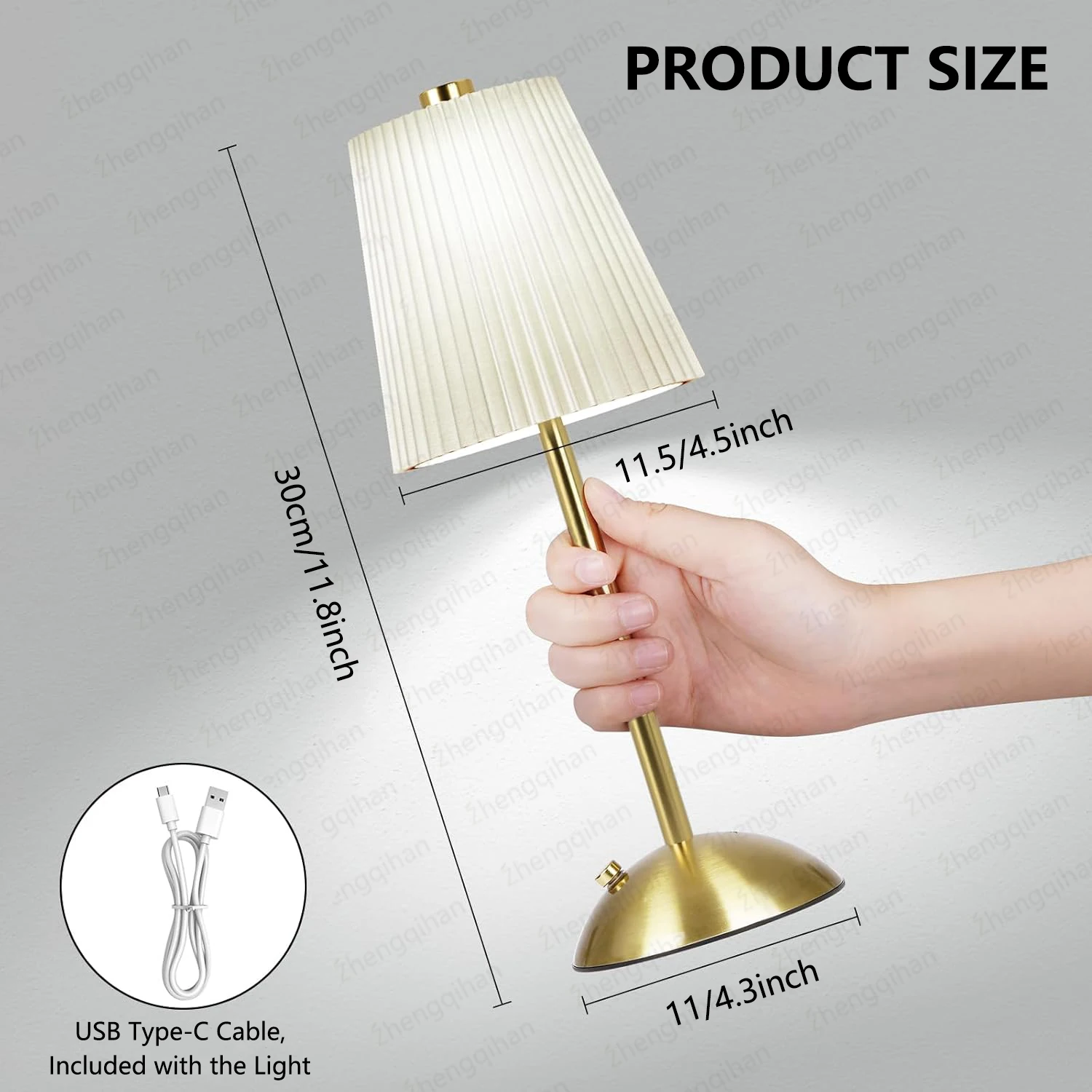 LED Table Lamp Touch Sensor Rechargeable Desktop Night Light Wireless Reading Lamp For Restaurant Hotel Bar Bedroom Decor Light