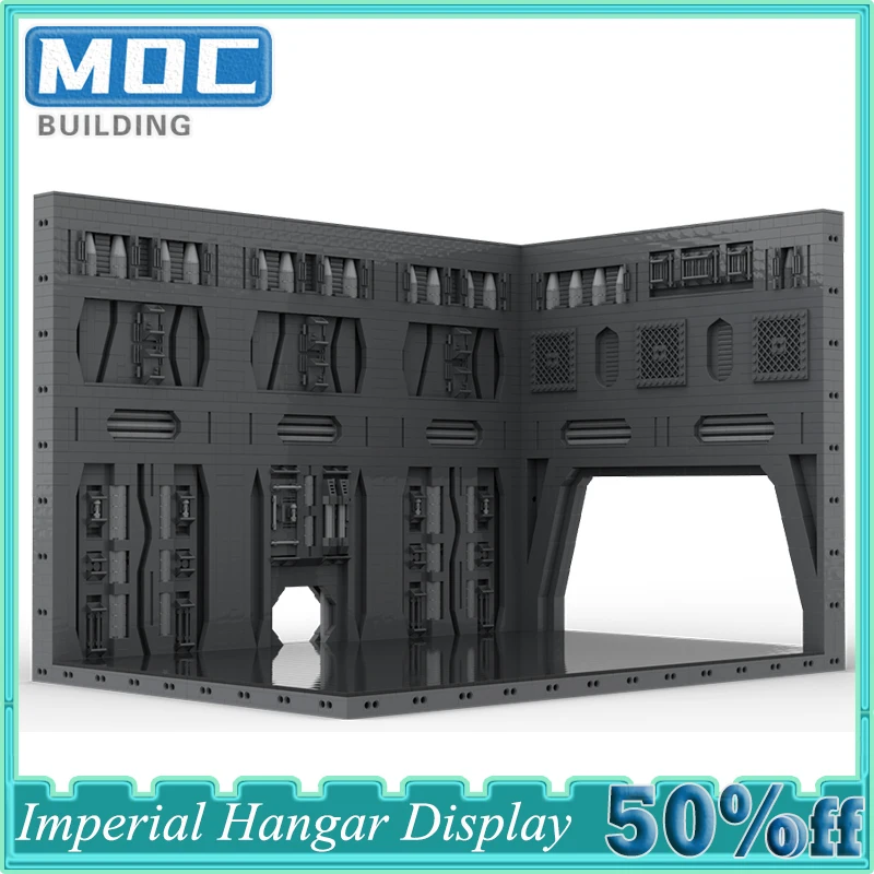 

Moc Space Wars Building Blocks Imperial Hangar Display Collection Expert Model Bricks Children Toy Gift