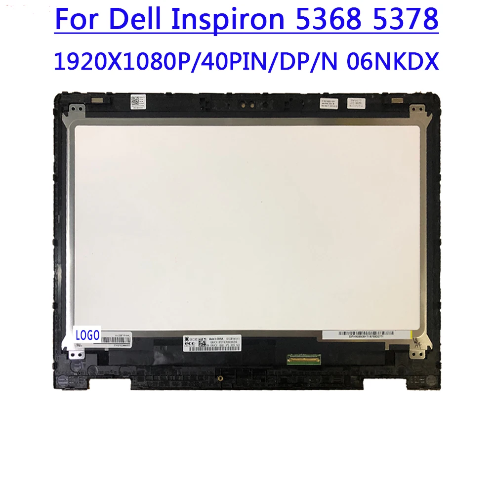 DP/N 06NKDX 13.3 inch 1920*1080 IPS FHD 40PINS B133HAB01.0 & NV133FHM-N41 A11 Touch Assembly For Dell Inspiron 13 5368 5378 P69G