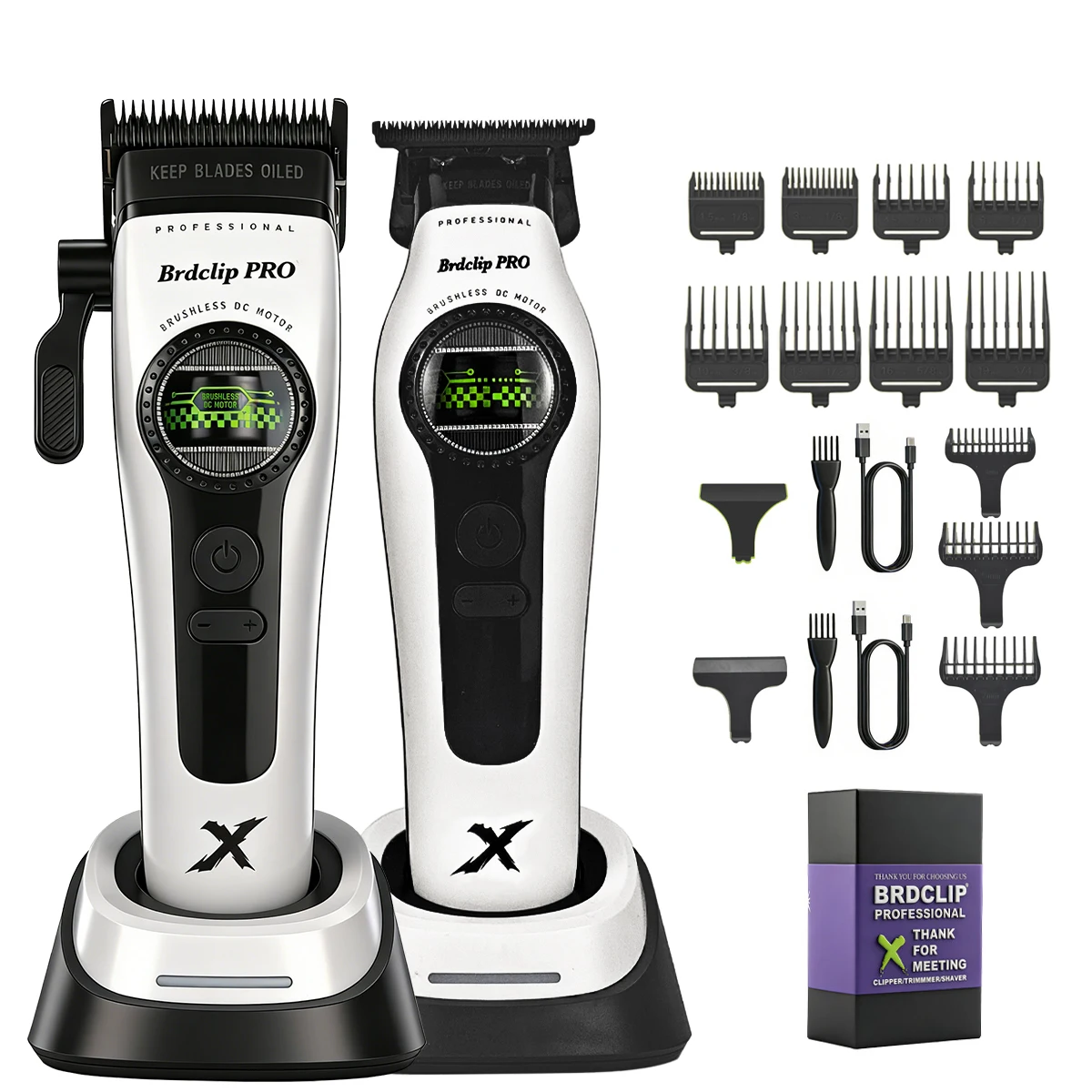 Outer Rotor Brushless Professional BRDCLIP 8000RPM Hair Clipper Detachable Blade Barber Trimmer Electric Foil Shaver 10000RPM image 3