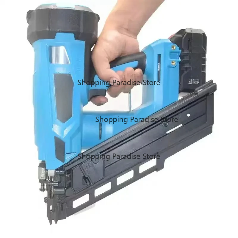 for 3490 21V Battery 34 Degree 2 to 3 1/2 Inch 50 - 90mm Heavy Duty Cordless 1st Fix Nail G-un Framing Nailer for Wood