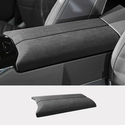 Car Armrest Mat Center Console suede Carsuede Auto Armrests  Pad For BMW 5 Series I5 G60 2024 car Accessories Made of Alcantara